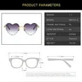 Penkiiy Heart Shaped Sunglasses Rimless Candy Color Glasses for Women Men Party Favor Pink