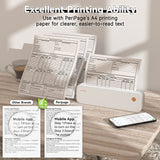 PeriPage P40, Portable Mini Thermal Printer, No Ink Required, Wireless Bluetooth Connection, Compatible with Android and iOS Systems, Supports Printing 8.26-inch x 11.69-inch Letterhead