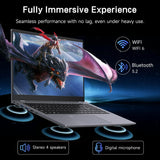 RNRUO 15.6" Laptop, Dual 16GB DDR4 512GB SSD, Intel Core i5 1240P, 12 Core Up 4.4GHz, Office 2024 Fingerprint Backlit KB WiFi 6 BT5.2, Laptop Computer for Business, Student, Light Gaming