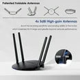 1200Mbps Dual Band Wifi 5 Router, 1000Mbps WAN/LAN WiFi Router, Coverage up to 1500sq.ft for Home