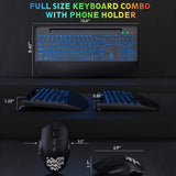 Wagpak Keyboard and Mouse Wireless with 7 Chargeable Backlits Color Jiggler Mouse