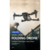 Casrra Drone Dual HD Cameras, FPV Foldable, Kids & Adults RC Quadcopter for Beginners, 2 Batteries, Carrying Case, Gray