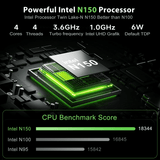 RNRUO 14" Windows 11 Laptop, 12GB DDR5 RAM 256GB SSD, Intel N150 4 Core Up to 3.6GHz, Office 2024 WiFi6 BT 5.2, 1080 FHD Display Backlit KB for Student, Business, Home Office, White