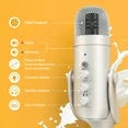 ZealSound USB Microphone,Quick Mute Noise Cancel for Phone Computer PC PS5,Gaming Microphone for Streaming Vocal Recording ASMR Podcast Video K66 White