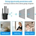 WiFi Range Extender, 1200Mbps Signal Booster Repeater Cover up to 2500 Sq.ft, 2.4 & 5GHz Dual Band WiFi Extender, 4 Antennas 360° Full Coverage Wireless Internet Amplifier for Smart Home Devices