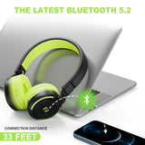 Seenda Kids Bluetooth Headphones for Girls Boys, Wired & Wireless Headphones for Kids with Microphone, 85/94dB Safe Volume, Colorful LED Light, 35Hrs Playtime, Back to School Gifts for Kids