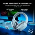 Razer Barracuda X Wireless Gaming Headset for PC, PS5, PS4, NS, Mobile, 2.4GHz, Bluetooth, 250g, White