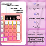 FFN Wireless Gaming Keyboard with Knob, 99 Keys Compact RGB Backlit, Tri-Mode BT5.0/2.4GHz/USB-C Wired, Rechargeable Membrane Keyboard with Long Battery Life for Win/Mac/iOS/Android