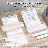 PeriPage P40, Portable Mini Thermal Printer, No Ink Required, Wireless Bluetooth Connection, Compatible with Android and iOS Systems, Supports Printing 8.26-inch x 11.69-inch Letterhead