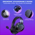 AYEDLOE Wireless Gaming Headset for PS5, Switch, PC, Bluetooth PS5 Headset with Microphone Noise Cancelling, Stereo Sound, 45H+ Battery, Black