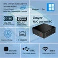 Mini PC NAS, Intel Alder Lake N150 , Win 11 Pro Desktop Computer,8G DDR5 256G CCD EMMC M.2 NVMe 2280 Slots, Network Attached Storage, NucBox LM05