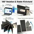 Laptop Screen Extender, 15.6" Ultra-Slim Portable Monitor for Laptops with 120% sRGB FHD 1080P IPS, 235°Rotation & Kickstand, Plug n Play for Windows Chome Linux Android Xbox Switch