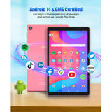 10 inch Android 14 Tablet, 4GB RAM 32GB ROM, 1TB Expandable, Quad-core, WiFi, Dual Camera