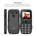 artfone C1+4G, 4G Unlocked Cell Phone for Seniors, Large Buttons, Charging Dock, Dumb Phone, 1800mAh, Black