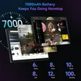 11 inch Android 15 Tablet, MTK8786 Octa-Core, 128GB Storage, 16GB RAM, 1TB Expand, 4G LET Tablet with Keyboard, FHD Ips Incell Screen, 7000mAh Battery, 13MP Dual Cameras, 5G WiFi, Face Unclocked, Gps