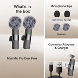 Mini Mic Pro Wireless Lavalier Microphone for iPhone and Android 4.5 stars out of 557 reviews (4.5)| 557 ratings