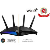 4.7 stars out of 196 reviews (4.7)| 196 ASUS RT-AX82U AX5400 Dual-Band WiFi 6 Gaming Router, Game Acceleration, Mesh WiFi Support, Lifetime Free Internet Security, Dedicated Gaming Port, Mobile Game Boost, MU-MIMO, Aura RGB