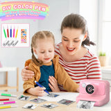 Gofunly 2.4" Instant Print Camera for Kids, 1080P HD Instant Kids Camera 32G Card & Photo Paper , Pink for Girls Boys Age 6-12 Birthday Gifts - Pink