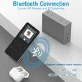 32GB MP3 Player with Bluetooth Portable Music Player with Speaker, Video/Voice Recorder/E-Book, 1.8 inch Screen Digital Audio Player, Earphones Included, Support 128GB TF Card, Black