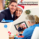 Frameo WiFi Digital Picture Frame, TEMASH 10.1" Digital Photo Frame 32G Memory with 1280*800 IPS Touchscreen, Auto Rotate, Gift for a Loved One!
