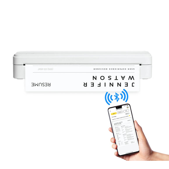 Core Innovations Pro Wireless Inkless Thermal Printer, iOS & Android Compatible, 8.5