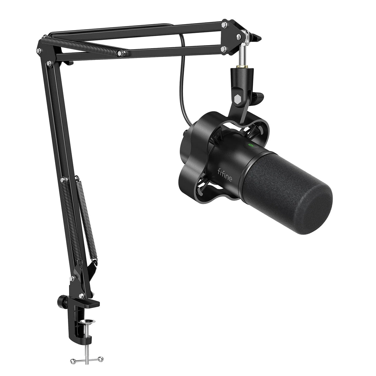 Computer Go Boom FIFINE K688 XLR USB Podcast Microphone with Boom Arm for PC Computer ...