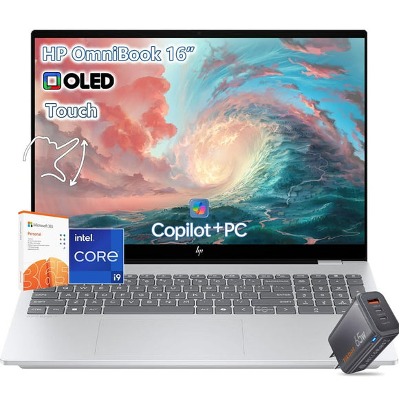 HP OmniBook 7 Touchscreen Laptop -16inch 2K OLED 120Hz -Intel Core 9 270H Beat i7-13650HX -64GB RAM -2TB SSD -Windows 11 -Backlit Keyboard-Video Editing Business Computadora Portátil Laptop Copilot
