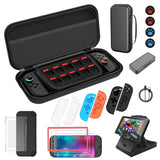 KIMHY 20 in 1 Switch 2 Carrying Case & Accessoires Bundle for Nintendo Switch 2 (2025), with Dockable Protector, Joycon Cover, Thumb Grips, Holder, Screen Protectors