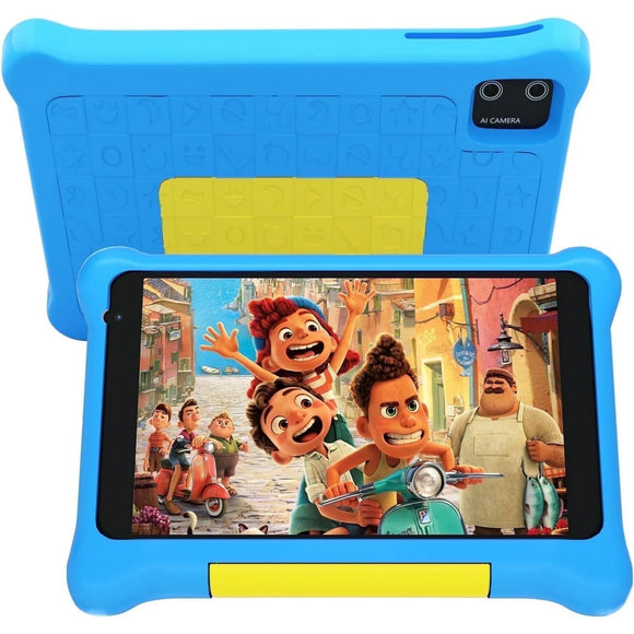 Kids Tablet 7 inch, Android 13 allwinner Go Quad Core, 5GB RAM + 32GB ROM, 128GB Expansion, HD Display, Wi-Fi, Children Tablet with Parent Control - Blue