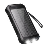 SOLPOWBEN 30000mAh Solar Power Bank Compatible for Iphone 17 Cell Phone 12W Portable Charger Power Bank for Outdoor Camping Hiking (Black)