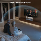 Posrue 50W Sound Bar, 16 inch Bluetooth TV Speaker with Remote & 2 Built-in Full-frequency Speakers, Wireless Soundbar for TV Home Theater & Audio, Iron Gray