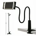 Gooseneck Bed Phone Holder Long Arm Phone Mount for Desk, Clip Bracket Clamp Stand for 4.0-6.5'' Mobile Cell Phone Stand