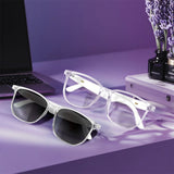 HZAWHX Smart Glasses with AI,Bluetooth Glasses with 110+ Translation,Smart Glasses for Men&Woman,Multifunctional Bluetooth Glasses for Women Black