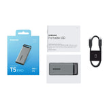 SAMSUNG T5 EVO Portable SSD 2TB Gray, Up-to 460MB/s, USB 3.2 Gen 1, External - MU-PM2T0G/WW