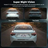 NEXPOW 3 Channel 4K WiFi Dash Cam,Front Rear Cabin 4K+1080P+1080P,170°Wide Angle WDR Night Vision,Build-in Wifi with App,G-Sensor,Loop Recording,24H Parking Mode,32G SD Card Included