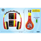 ekids Paw Patrol Bluetooth Headphones for Kids, Wireless Headphones with Microphone