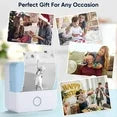 ROJAX Print Pods Mini Thermal Printer, Inkless Portable Sticker Maker with 10 Rolls Paper, Bluetooth Pocket Printer for Phone, Notes, Journal & DIY, Compatible with iOS & Android (Blue)