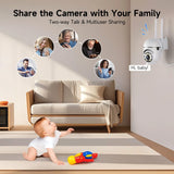 Losei 1080P Indoor WiFi PTZ Security Camera, Detection for Baby and Pet Monitor, 360-Degree for Home Security,Smart Motion Tracking,2 Way Audio, Night Vision, Compatible with Alexa