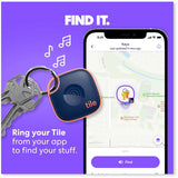 Life360 Tile Mate Bluetooth Tracker, Keys Finder and Item Locator for Keys, Bags and More. Phone Finder. Both iOS and Android Compatible. 1-Pack (Black)