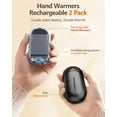 Electric Hand Warmers Rechargeable: 2 Pack 6000mAh USB Hand Warmer Reusable Portable Pocket Heater 3 Heating Modes Rechargeable Hand Warmer - Tech Gifts for Men Women Raynauds Camping