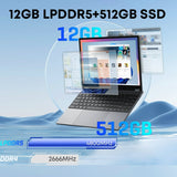 CHUWI FreeBook 13.5" Touchscreen Laptop 512GB SSD 12GB RAM,Intel Quad-Core N100(Beat to Core i3-1115G4, Up to 3.4GHz),Windows 11,2 in 1 Gaming Tablet Notebook Computer,IPS Display