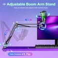 ALILYY Gaming USB Microphone,Noise Cancellation Condenser mic with Boom Arm,Mute, Gain, Monitoring, Gaming Microphone for Phone,PC,Computer,PS4,PS5,Mac,Streaming,Podcast,Twitch,YouTube,D