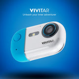Vivitar Aqua Snap Underwater Digital Camera with HD Video Recording, New Waterproof Action Camera, Blue