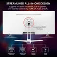 CRUA 34" WQHD 165Hz Utrawide Gaming Monitor,3440x1440 21:9 IPS Gaming Monitor,Build-in Speakers,120% sRGB,AMD FreeSync,HDMI & DP,Wall Mount Mount - White