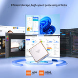 NIPOGI E2 Mini Business Desktop Computer, Intel n97, 16GB RAM, 512GB SSD, Windows 11 Pro