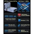 GMKtec Gaming Mini PC, 32GB RAM 1TB SSD, AMD Ryzen 7 5825U(Up to 4.50Ghz), Windows 11 Pro Mini Computers, Triple Display, Dual 2.5G LAN, Nucbox M5 Plus