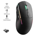 FFN Wireless Gaming Mouse,Colorful 9 Backlight,16000 DPI,75H Battery Standby,3 Mode USB-C/2.4G/Dual Bluetooth 5.0 Portable Rechargeable Gaming Mice for PC/PS5/Mac Computer and Laptop/Tablet-Black