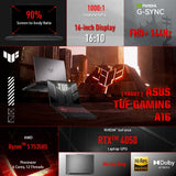 ASUS TUF Gaming A16 (2025) PC Gaming Laptop, 16” 16:10 FHD+ 144Hz Display, AMD Ryzen™ 5 7535HS, NVIDIA GeForce RTX 4050, 16GB DDR5, 512GB PCIe SSD, Wi-Fi 6, Windows 11 Home FA607NU-WS53