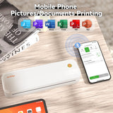 PeriPage P40, Portable Mini Thermal Printer, No Ink Required, Wireless Bluetooth Connection, Compatible with Android and iOS Systems, Supports Printing 8.26-inch x 11.69-inch Letterhead