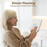 EKASN 10.1" Digital Calendar Chore Chart,1080P Full HD Interactive Touchscreen, Smart Family Planner, Hearth Display Smart Electronic Calendar, Desk Mountable for Seamless Scheduling-White